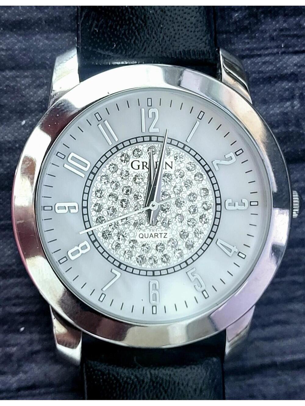 Rare Vintage Gruen Diamond Cluster MOP‎ Dial Mens Dress Watch